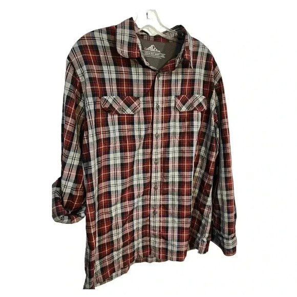 Croft and Barrows size L quick dry plaid button down EUC - Picture 2 of 9
